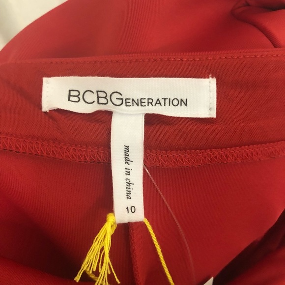 BCBG Generation Sexy Baby Doll Dress SZ 10 Red - Picture 8 of 8